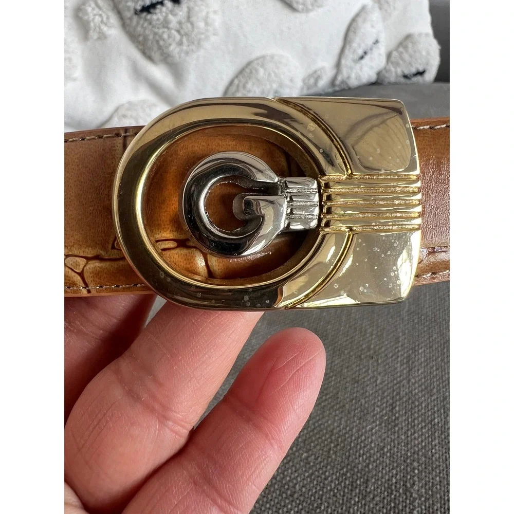 Vintage Genuine Leather Tan Belt 